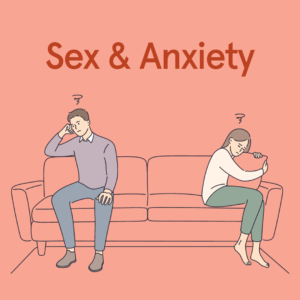 illustration showing a couple with anxiety